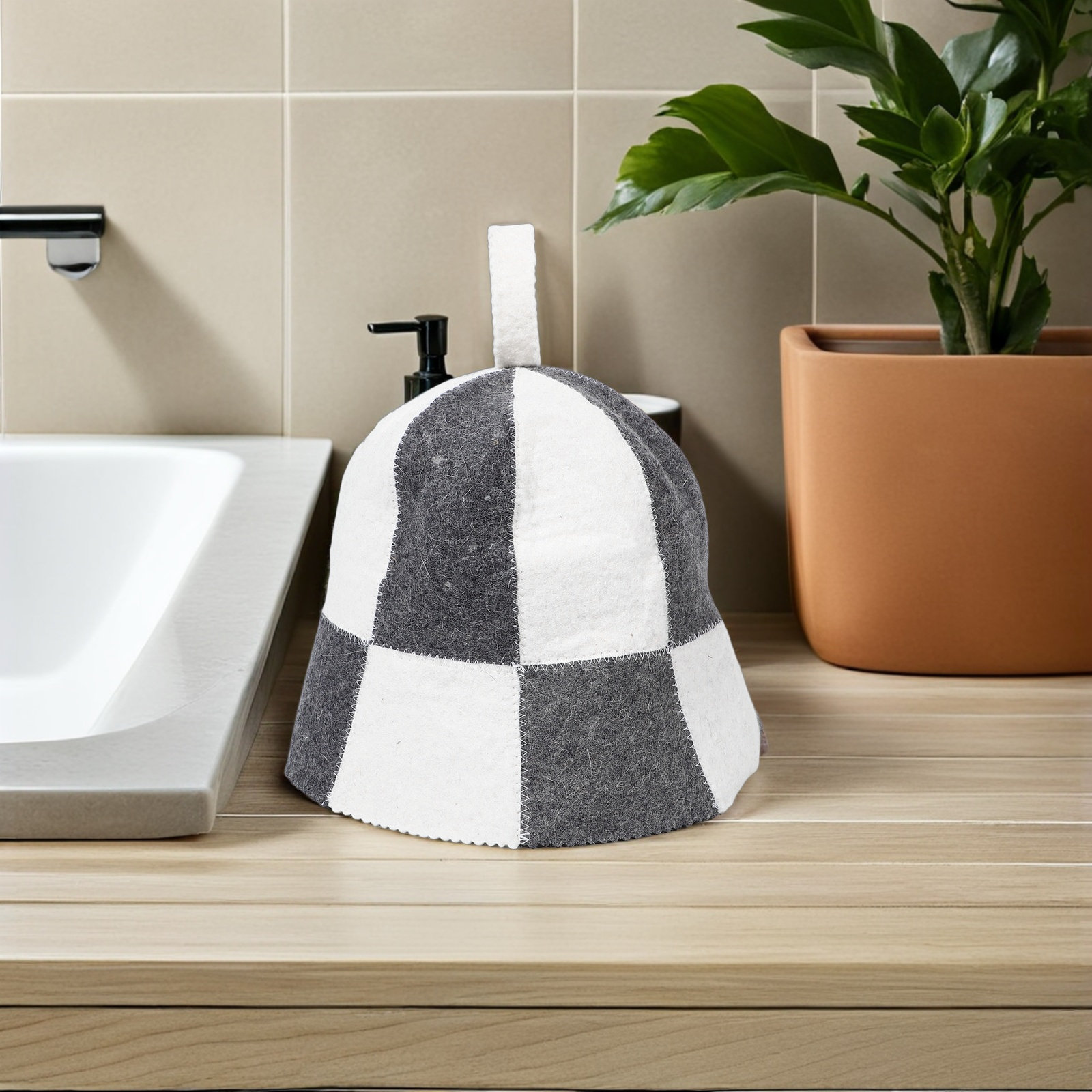 1Set Sauna Kit Felt Hat with M - Heat Resistant Glove avaliação e preço