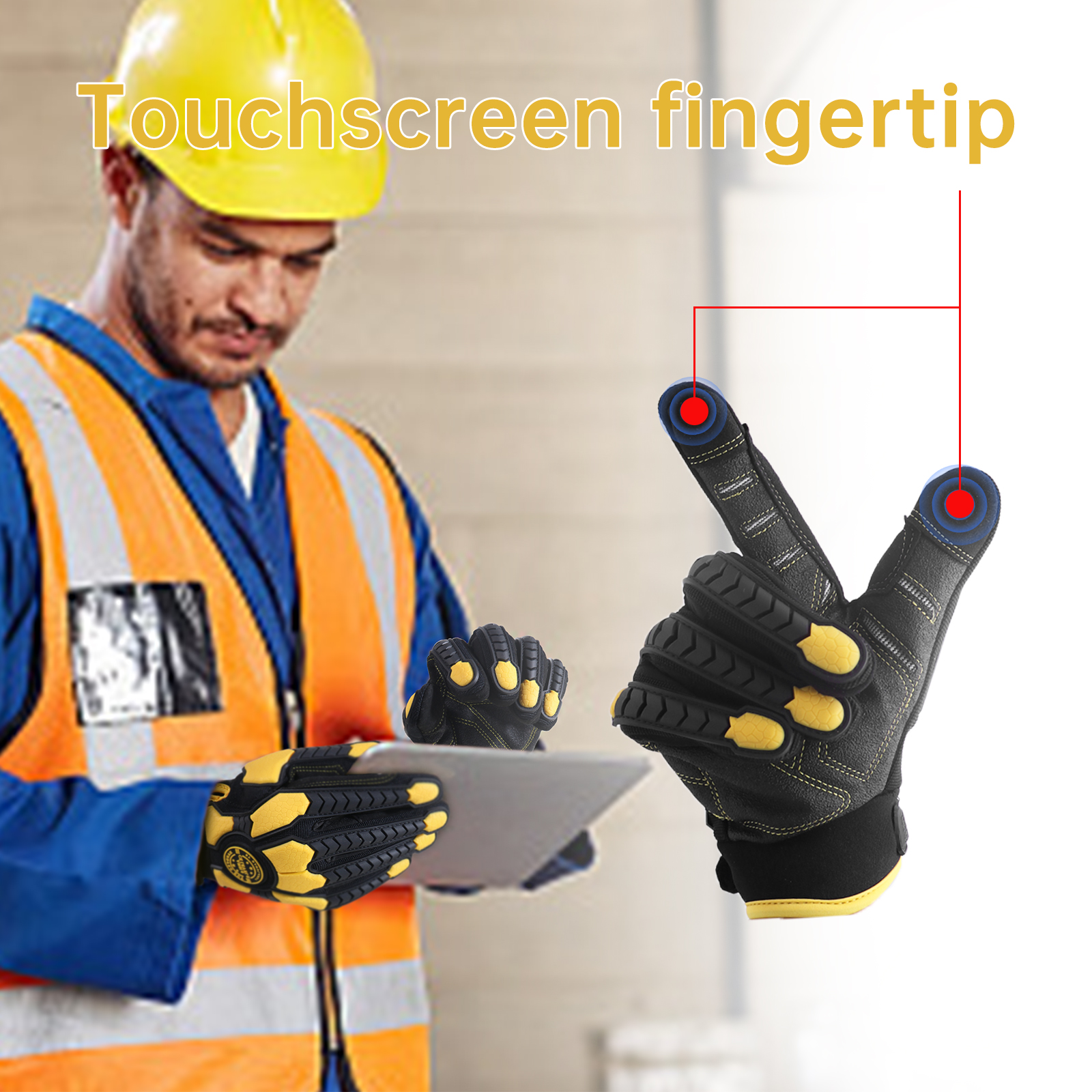 Heavy Duty Work Gloves, Cut 6  - Work Glove Impact avaliação e preço