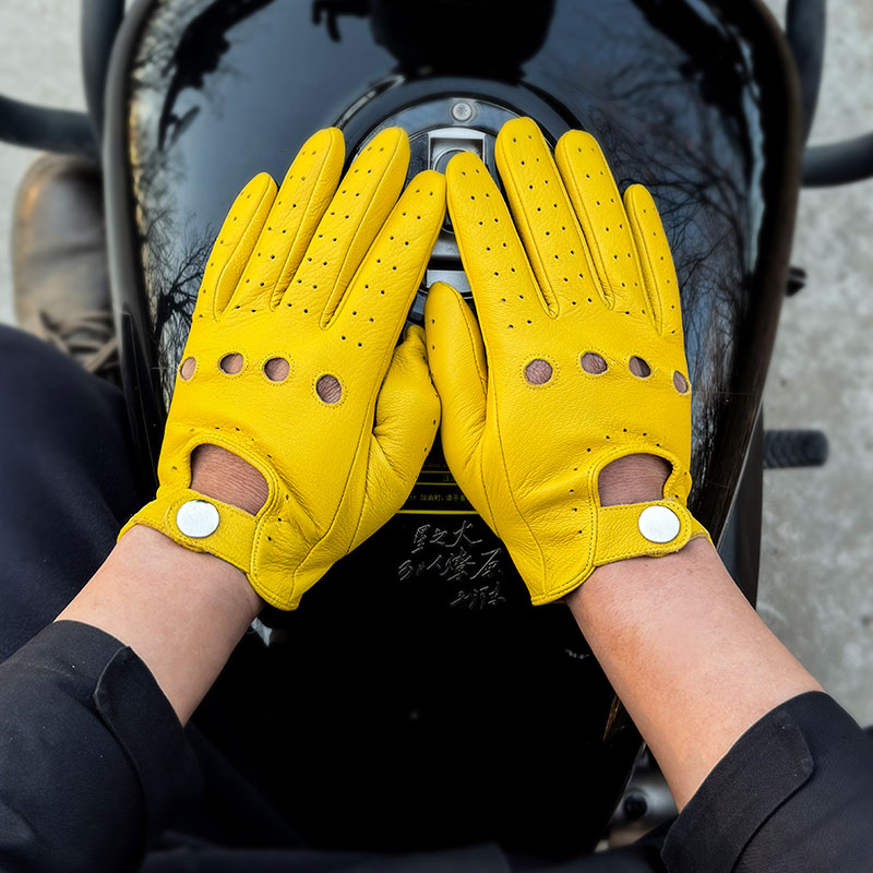 Genuine Leather Gloves for Men - Leather Driving Glove avaliação e preço