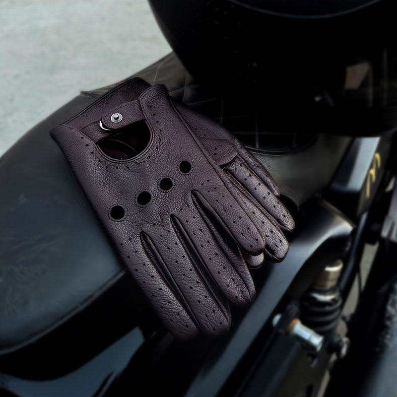 Genuine Leather Gloves for Men - Leather Driving Glove avaliação e preço