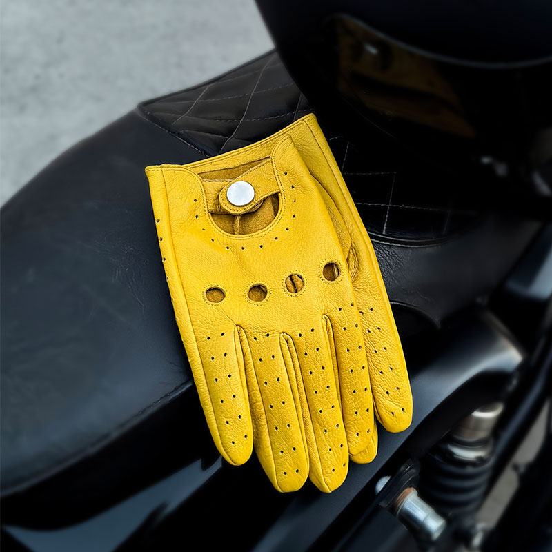Genuine Leather Gloves for Men - Leather Driving Glove avaliação e preço