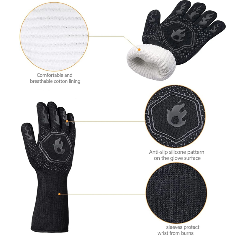 1 Pair Oven Gloves, Oven Mitts - Heat Resistant Glove avaliação e preço