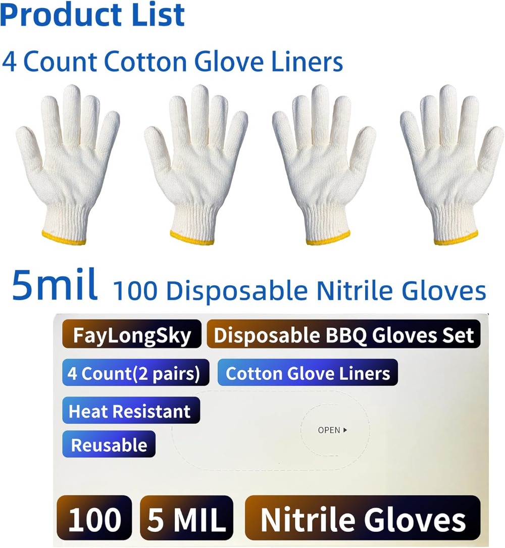 Heat Resistant BBQ Gloves: 4 R - Heat Resistant Glove avaliação e preço