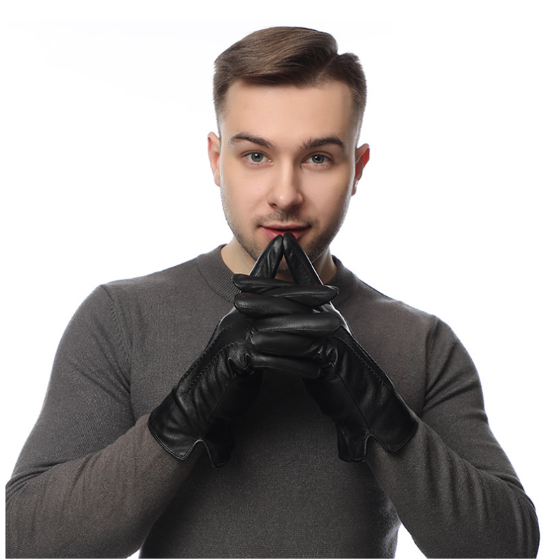 Winter Genuine Sheepskin Leath - Wool Glove Lined avaliação e preço