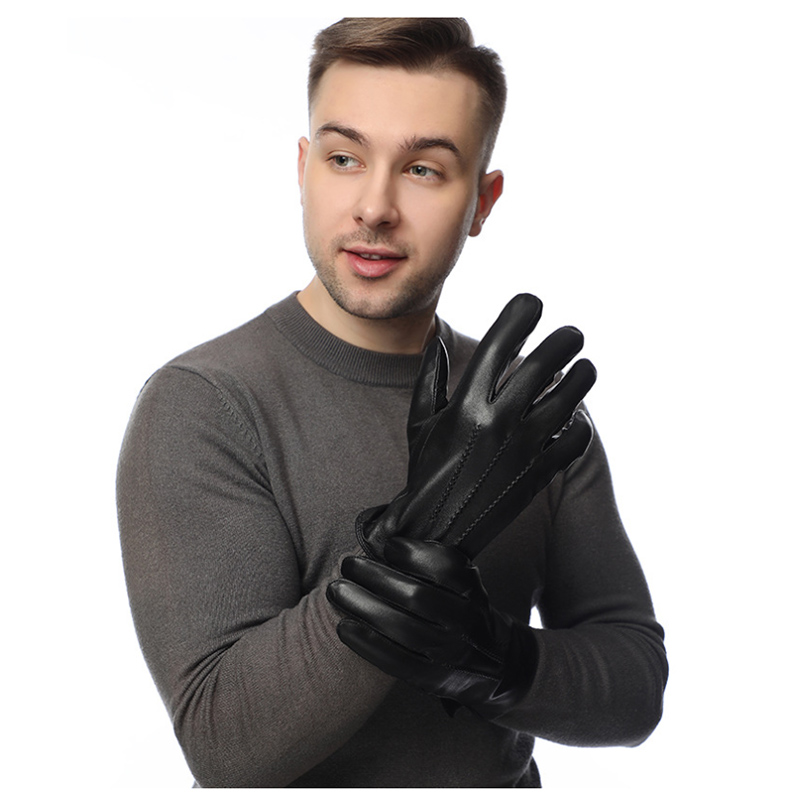 Winter Genuine Sheepskin Leath - Wool Glove Lined avaliação e preço