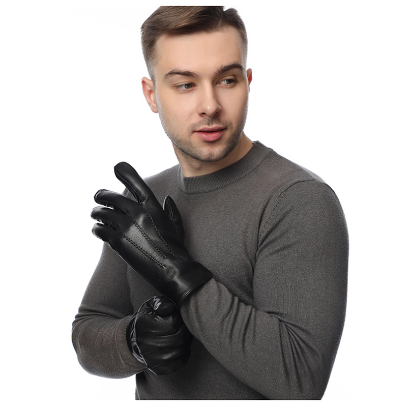 Winter Genuine Sheepskin Leath - Wool Glove Lined avaliação e preço