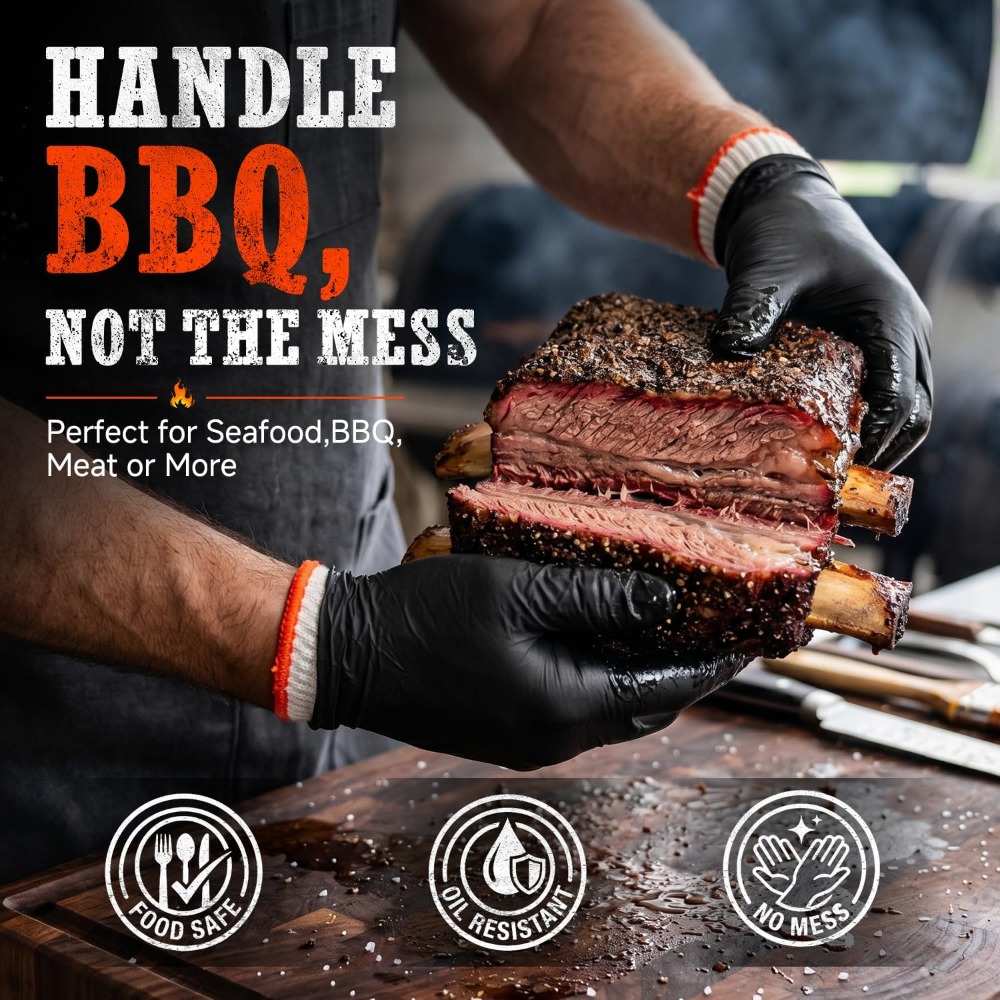 BBQ Gloves 50 Disposable Nitri - Heat Resistant Glove avaliação e preço