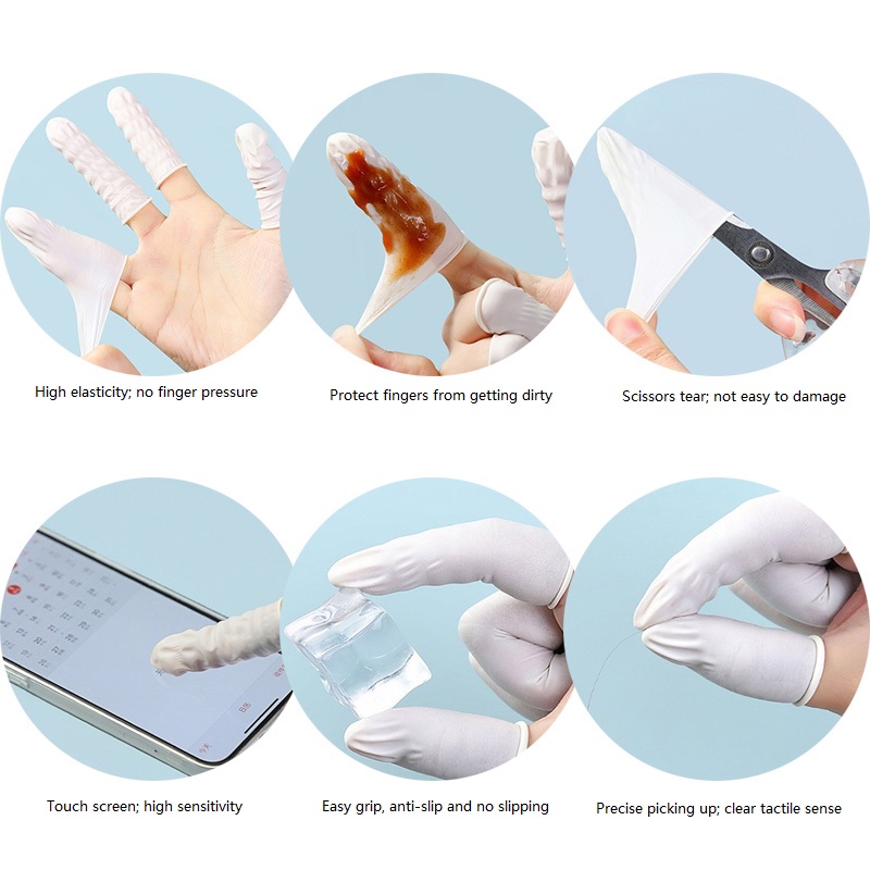 100/200PCS Powder Free Anti-Sl - Latex Disposable Glove avaliação e preço