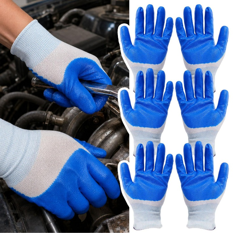 1/12pair Working Gloves Premiu - Nitrile Mechanic Glove avaliação e preço