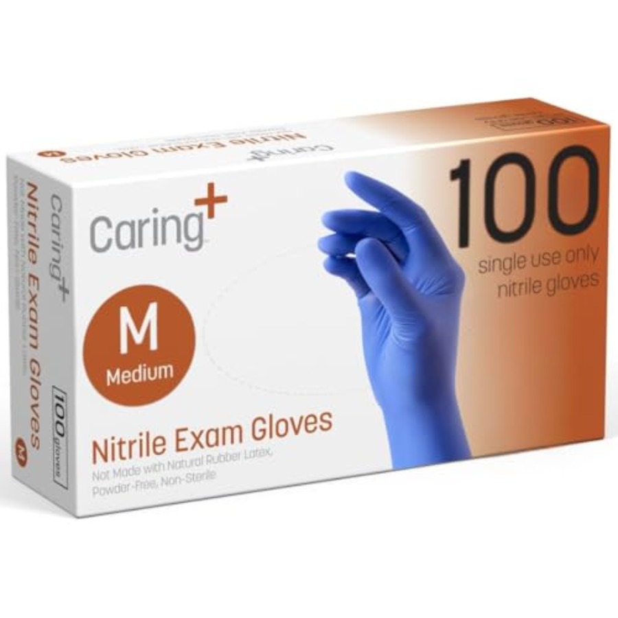 Caring Nitrile Exam Gloves, Bl - Exam Glove Nitrile avaliação e preço