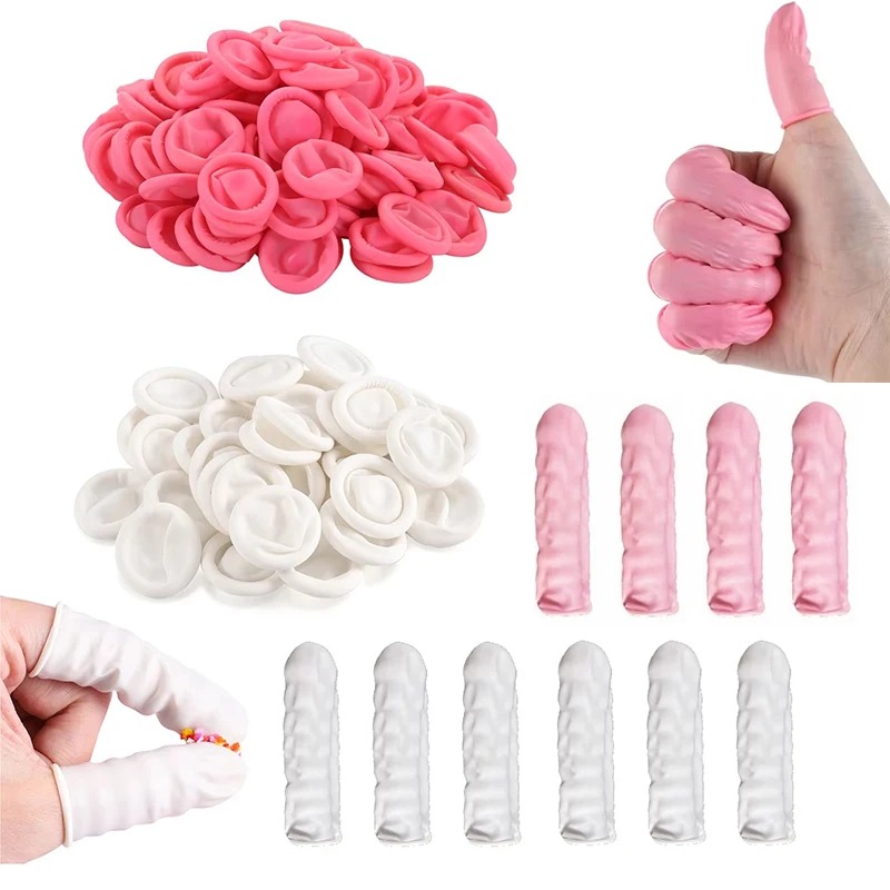 100/200PCS Disposable Finger C - Latex Disposable Glove avaliação e preço
