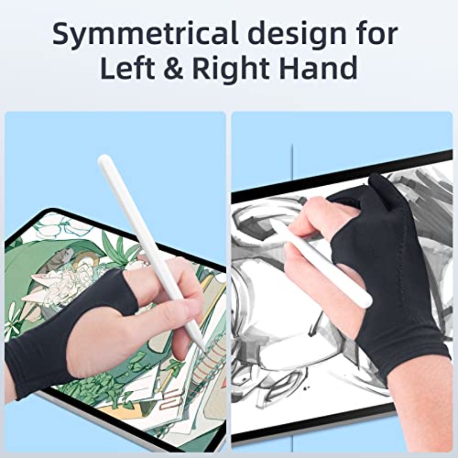 2-Pack Drawing Glove Palm Reje - Touchscreen Glove Capacitive avaliação e preço