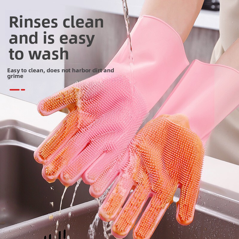 Silicone Dishwashing Gloves, M - Dish Glove Rubber avaliação e preço