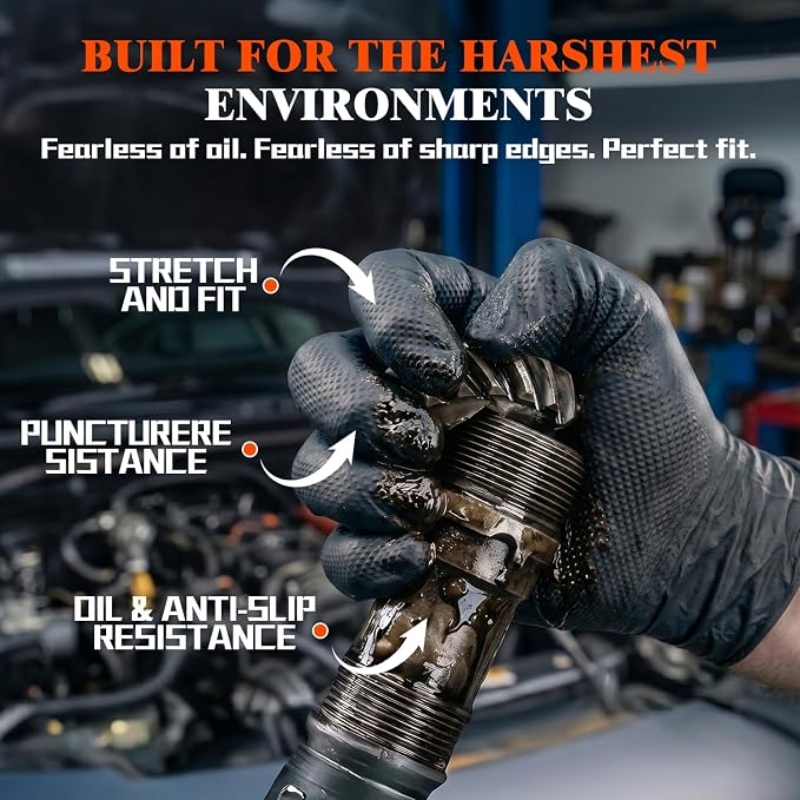 8 Mil Heavy Duty Industrial Or - Nitrile Mechanic Glove avaliação e preço