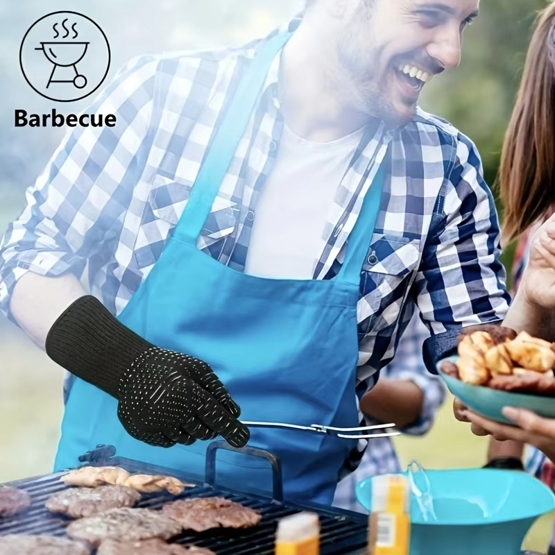 One Piece BBQ Gloves High Temp - Oven Mitt Silicone avaliação e preço