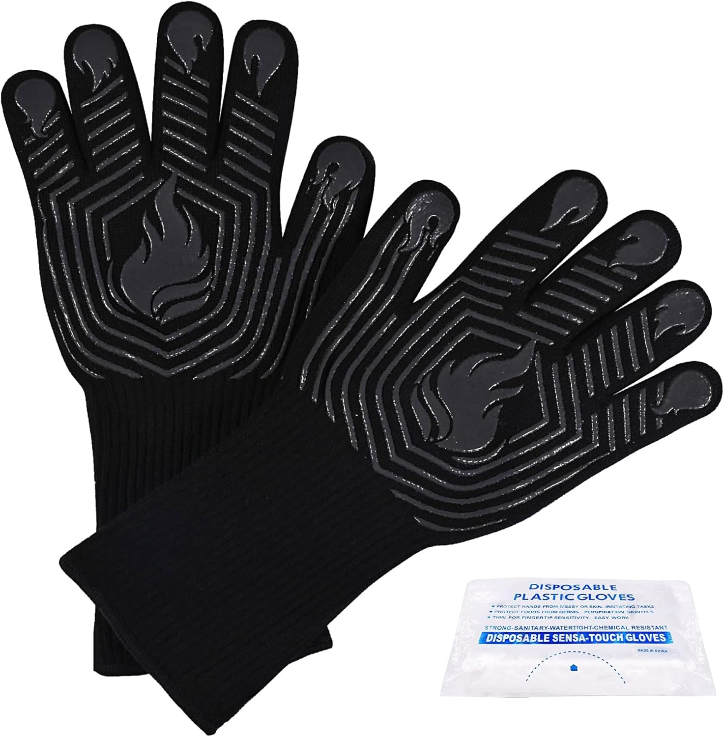 1472°F Heat Resistant BBQ Glov - Oven Mitt Silicone avaliação e preço
