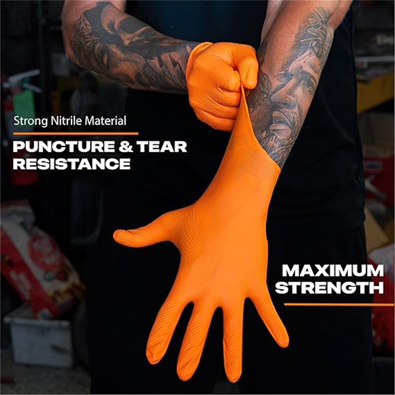 8mil Heavy Duty Industrial Ora - Nitrile Mechanic Glove avaliação e preço