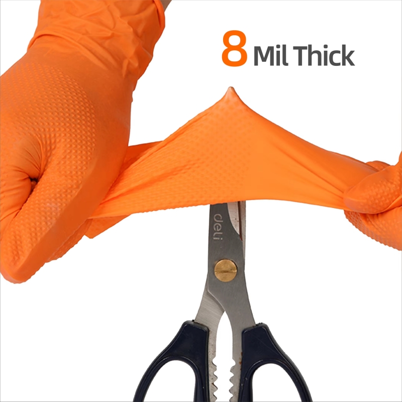 8mil Heavy Duty Industrial Ora - Nitrile Mechanic Glove avaliação e preço