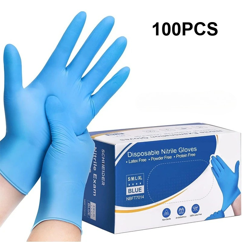 100PCS Blue Nitrile Disposable - Nitrile Mechanic Glove avaliação e preço