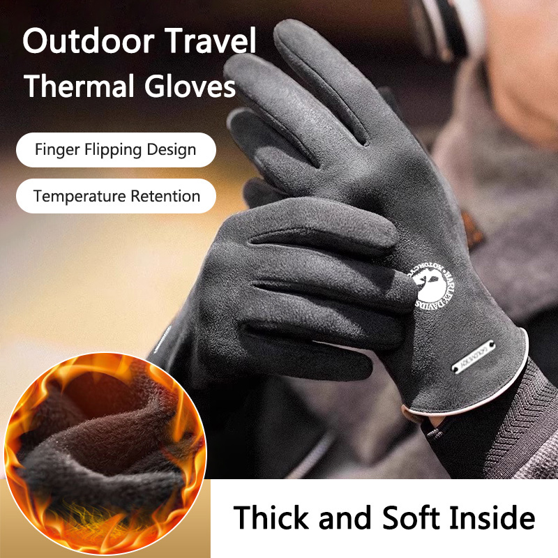 2pc Man Winter Warm Gloves For - Leather Driving Glove avaliação e preço