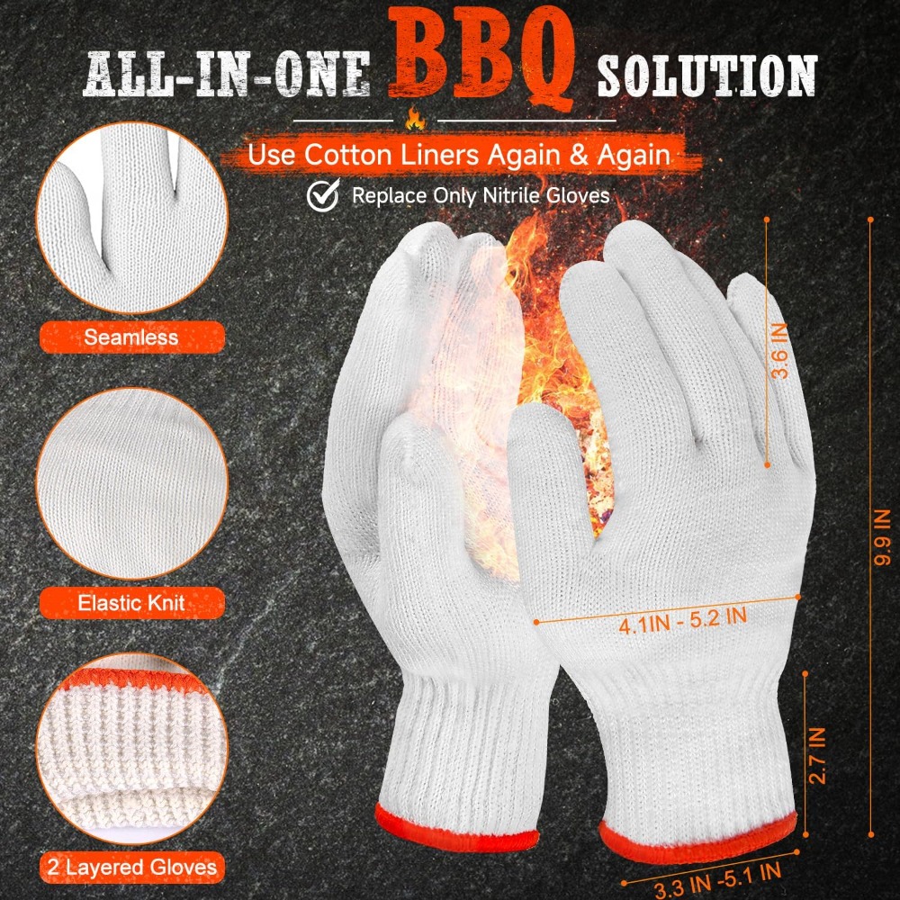 50 Disposable Nitrile Gloves + - Heat Resistant Glove avaliação e preço