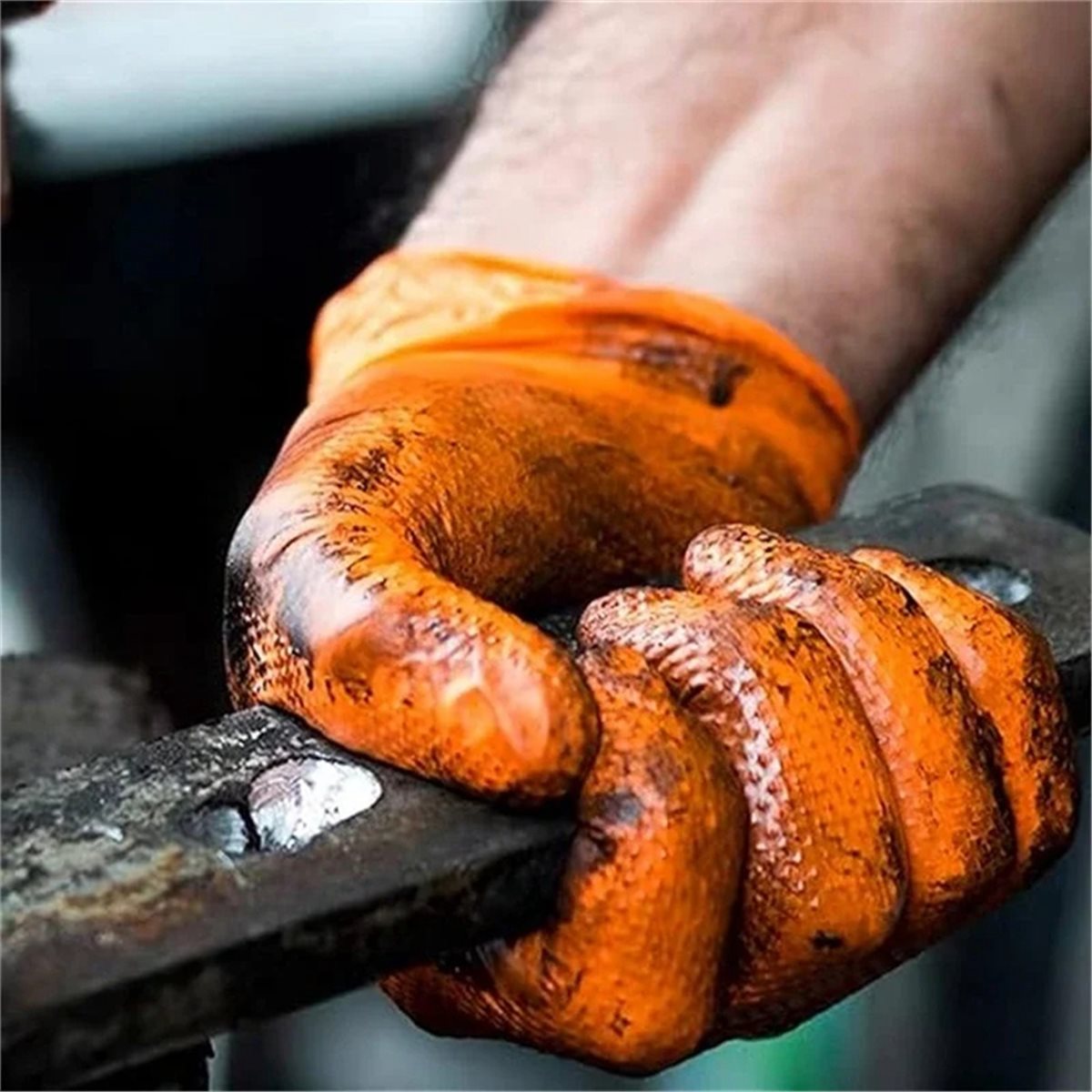 NEW Heavy Duty Orange Nitrile  - Nitrile Mechanic Glove avaliação e preço