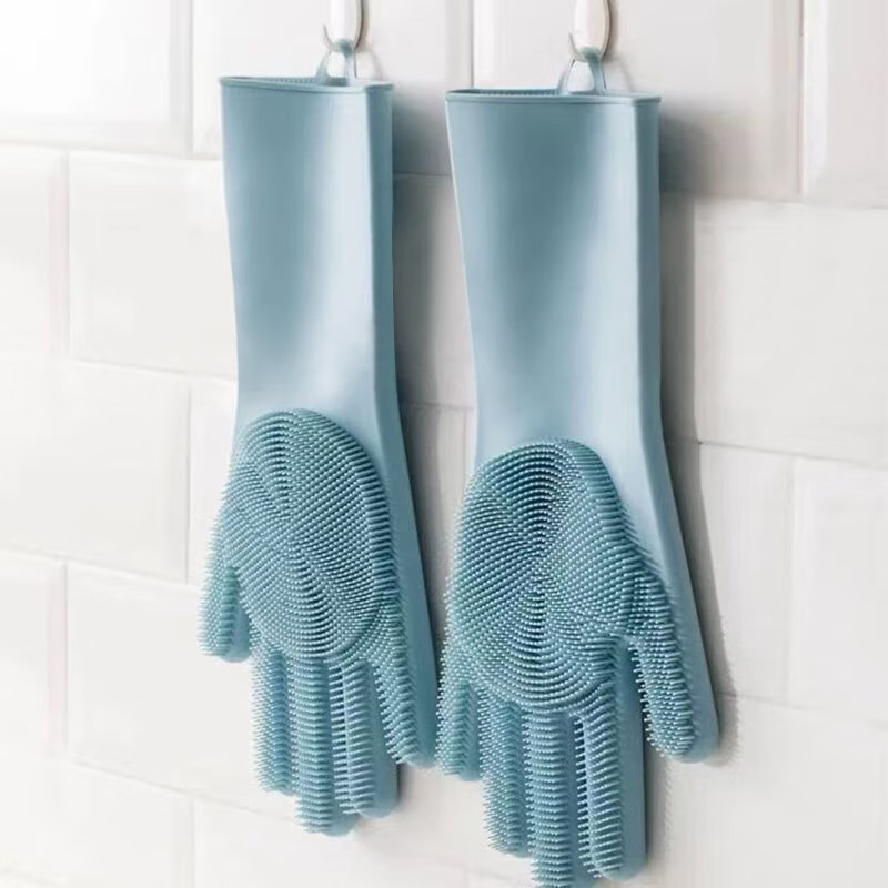 Silicone Dishwashing Gloves, M - Dish Glove Rubber avaliação e preço