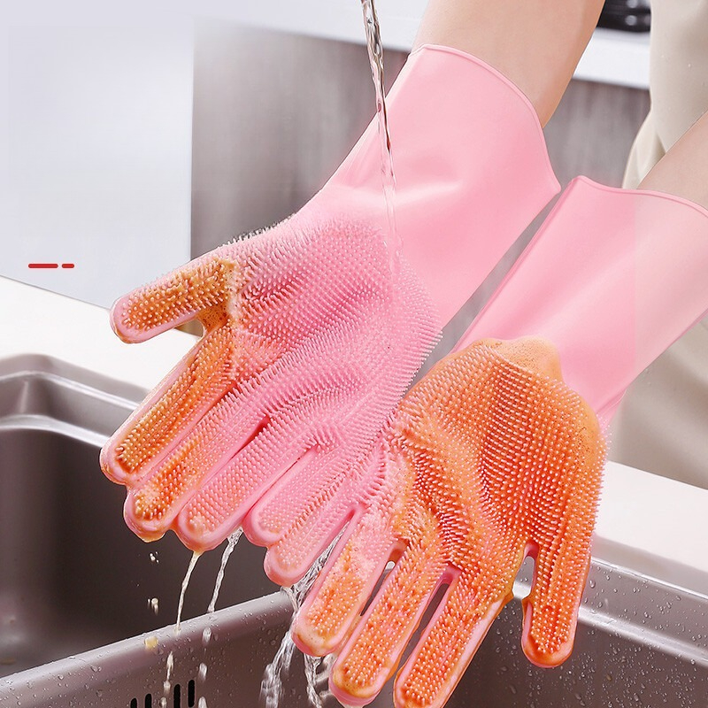 Silicone Dishwashing Gloves, M - Dish Glove Rubber avaliação e preço