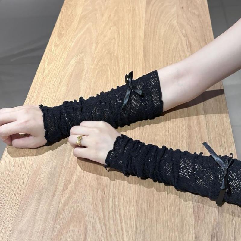 Women Gothic Mesh Fingerless G - Fingerless Glove Knit avaliação e preço