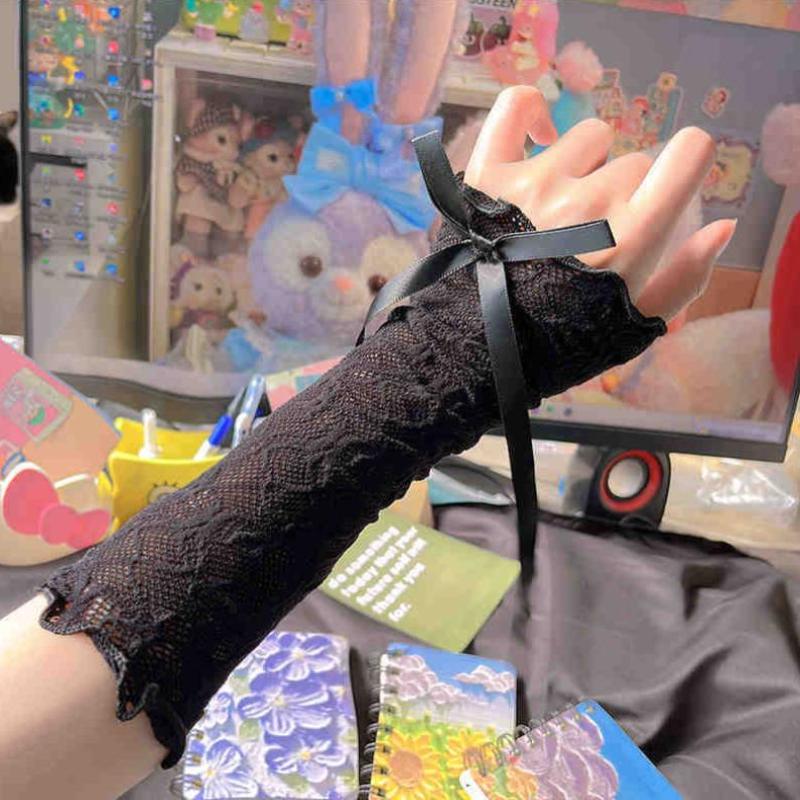 Women Gothic Mesh Fingerless G - Fingerless Glove Knit avaliação e preço