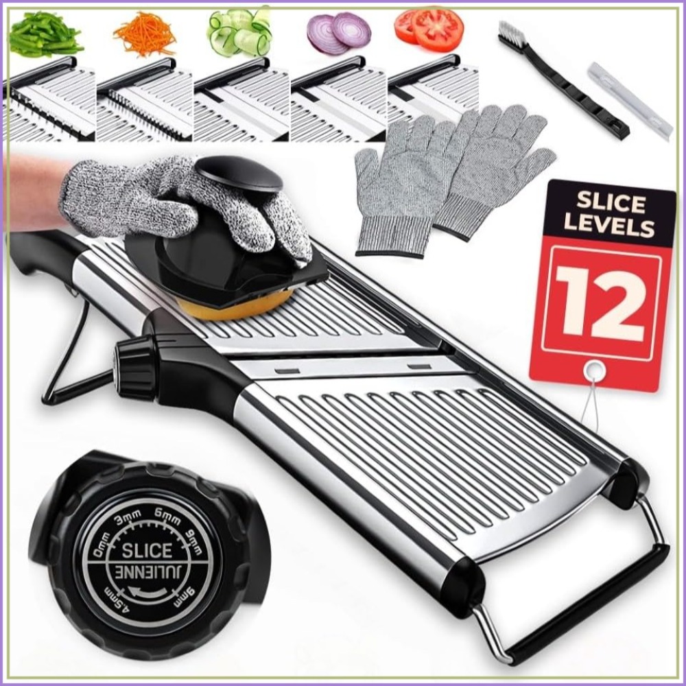 Adjustable Mandoline Food Slic - Cut Resistant Glove avaliação e preço