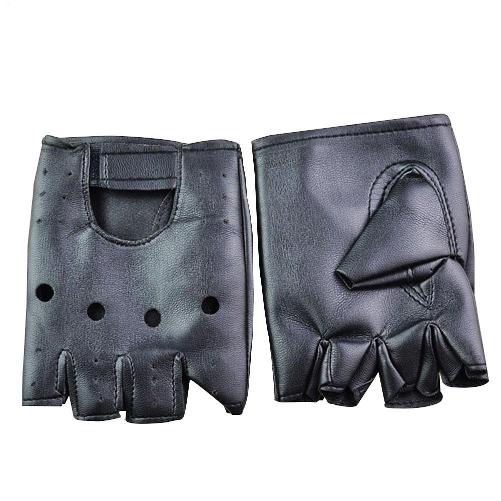 Punk Fingerless Gloves PU Leat - Workout Glove Gym avaliação e preço