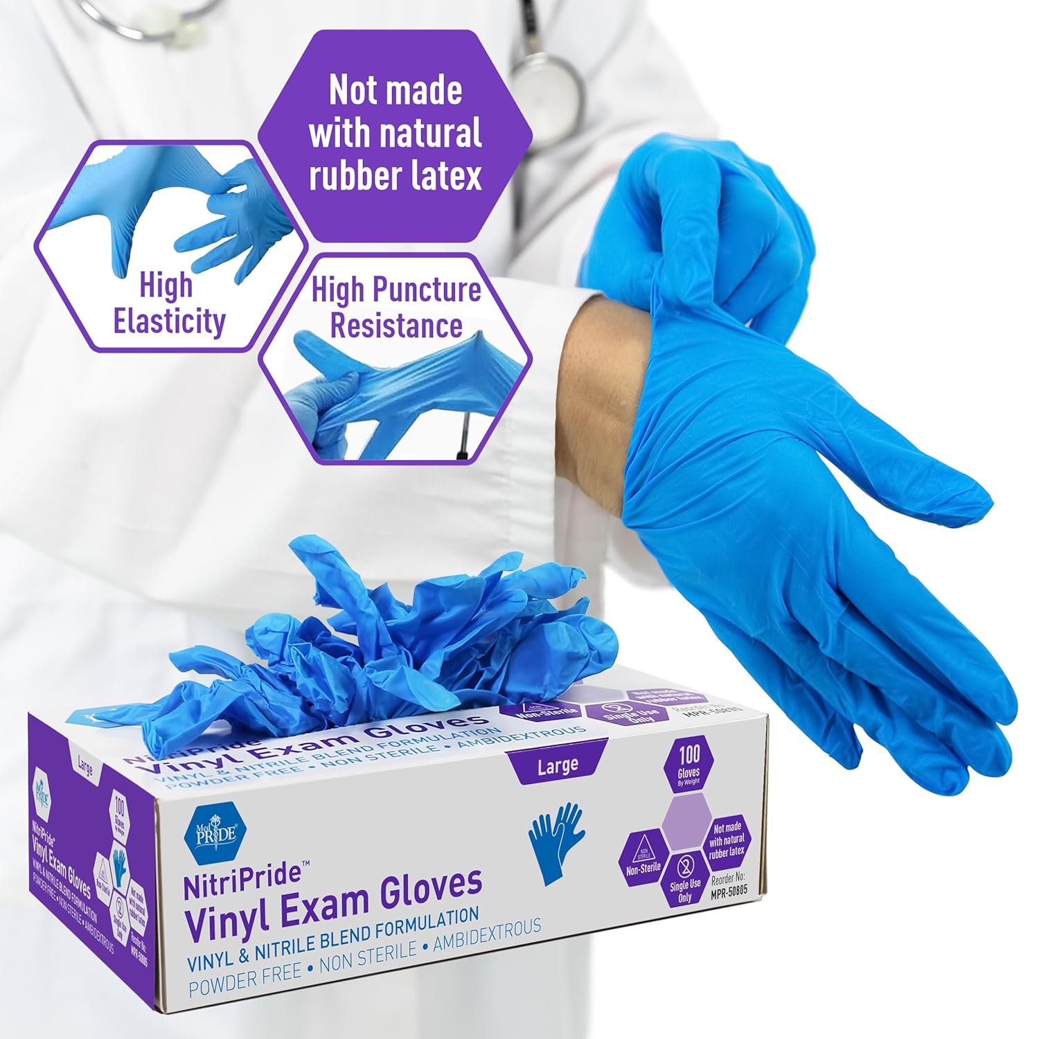 Nitrile/Vinyl Blend Exam Glove - Exam Glove Nitrile avaliação e preço