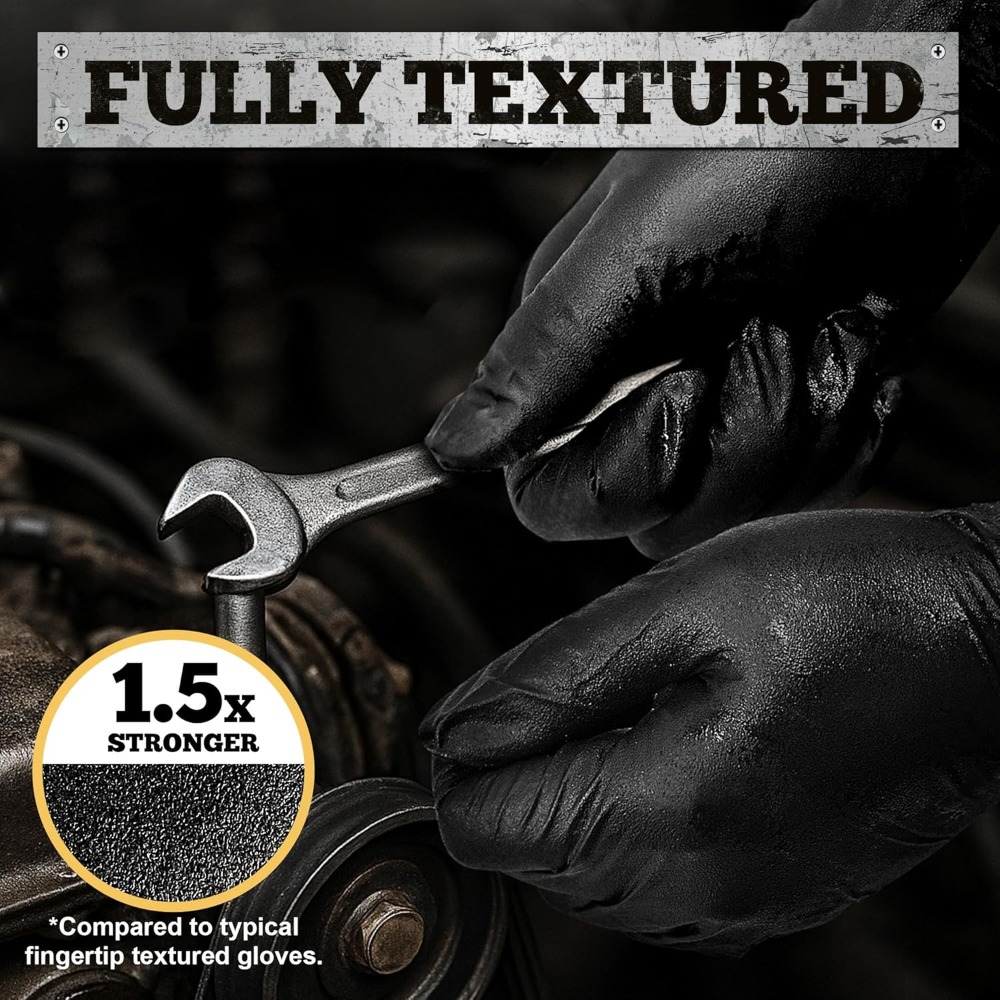 Heavy Duty Black Nitrile Glove - Nitrile Mechanic Glove avaliação e preço