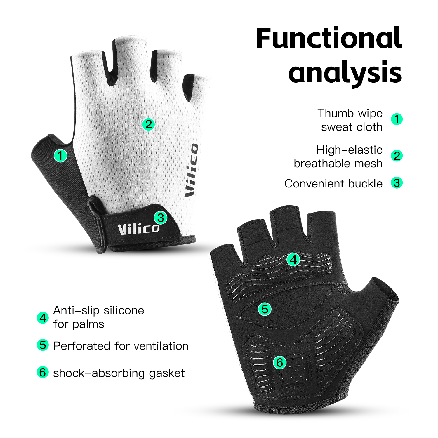 VILICO Breathable Half Finger  - Workout Glove Gym avaliação e preço