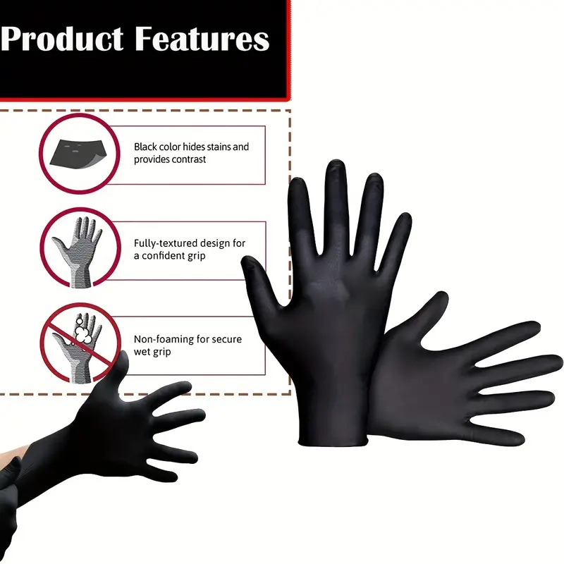 Black Nitrile Disposable Glove - Nitrile Mechanic Glove avaliação e preço