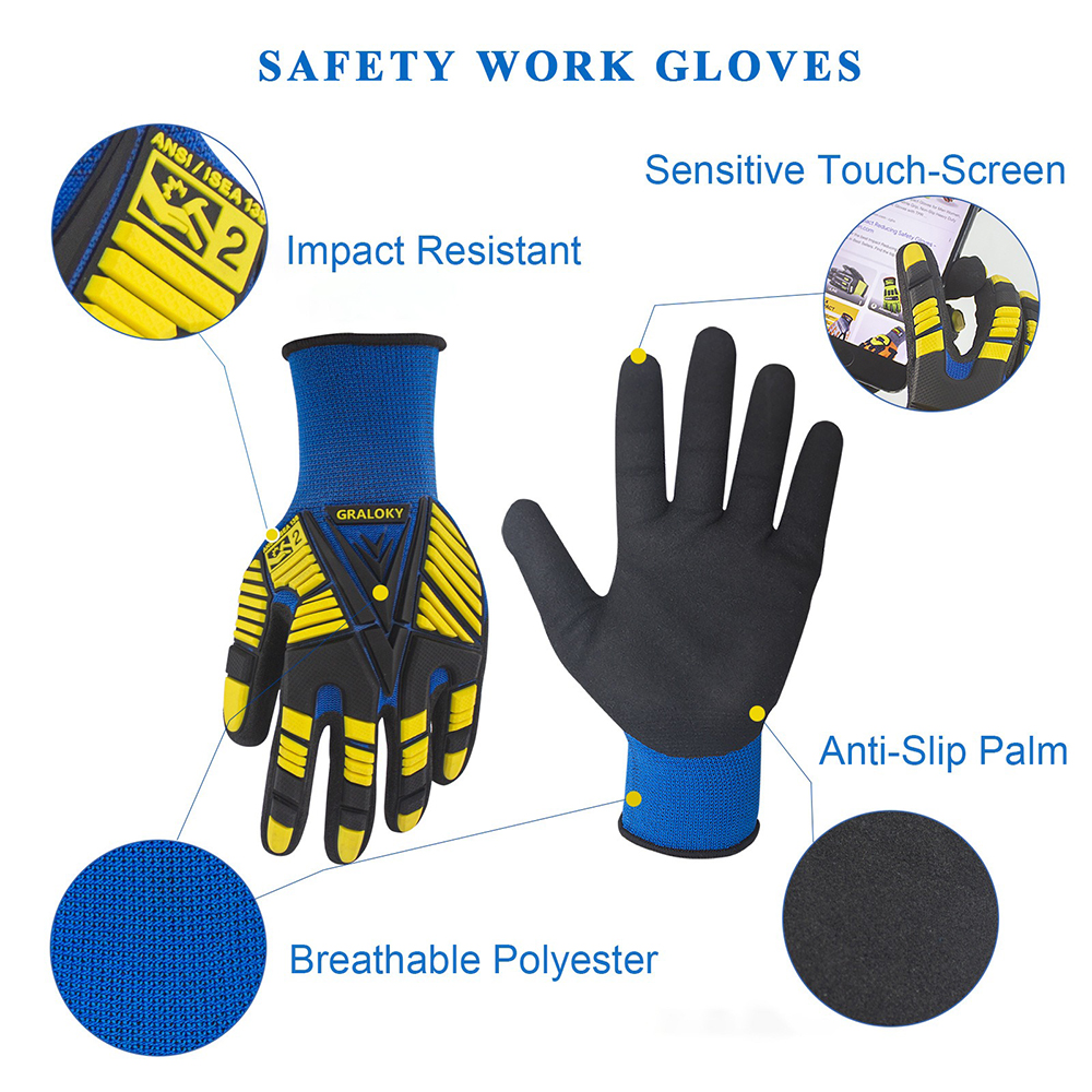 ANSI Level 2 Impact Resistant  - Work Glove Impact avaliação e preço
