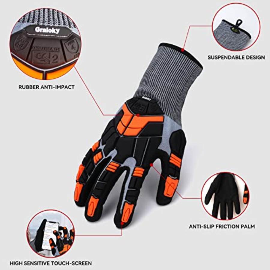 Safety Work Gloves with Impact - Work Glove Impact avaliação e preço