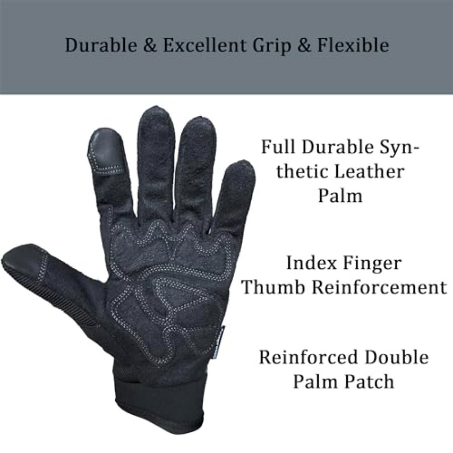 Touch Screen Leather Work Glov - Work Glove Impact avaliação e preço