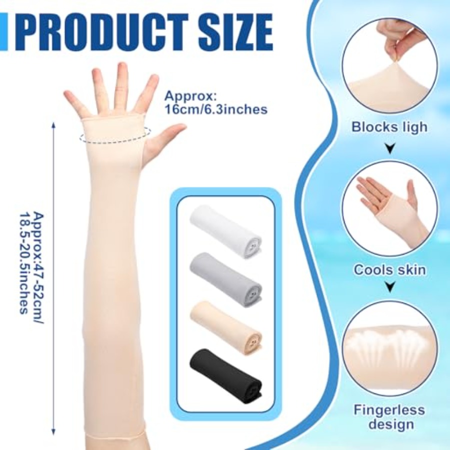 Bememo 4 Pack Sun Protection U - Fingerless Glove Knit avaliação e preço