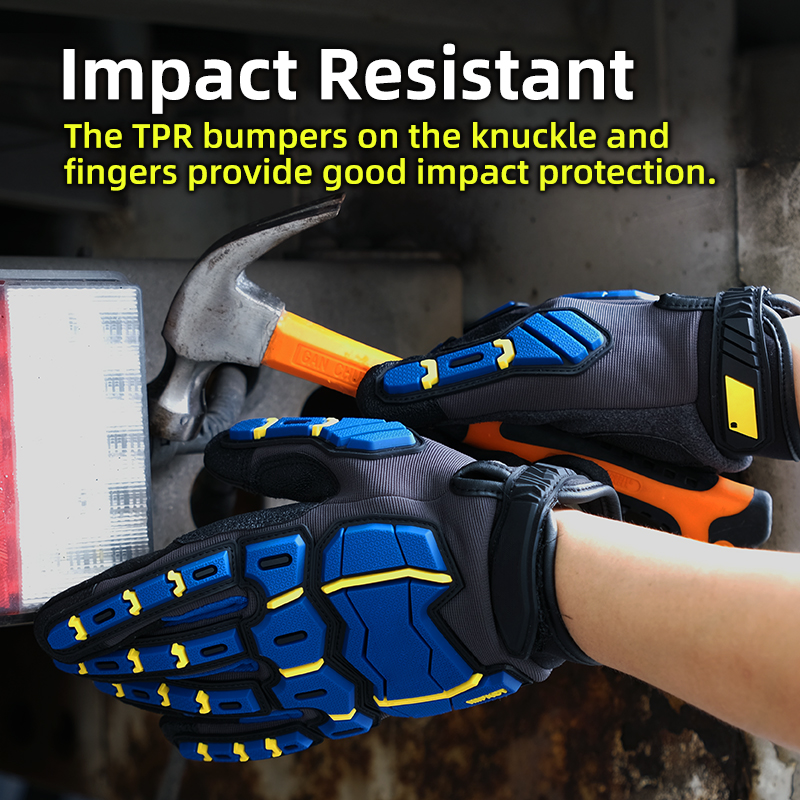 TPR Impact Resistant Work Glov - Work Glove Impact avaliação e preço