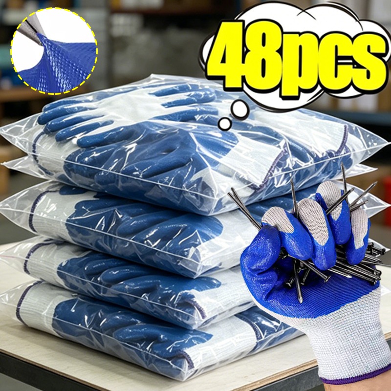 Blue Latex Rubber Nitrile Work - Nitrile Mechanic Glove avaliação e preço