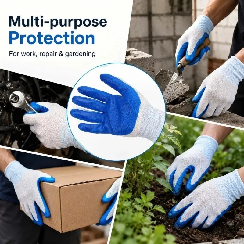 Blue Latex Rubber Nitrile Work - Nitrile Mechanic Glove avaliação e preço