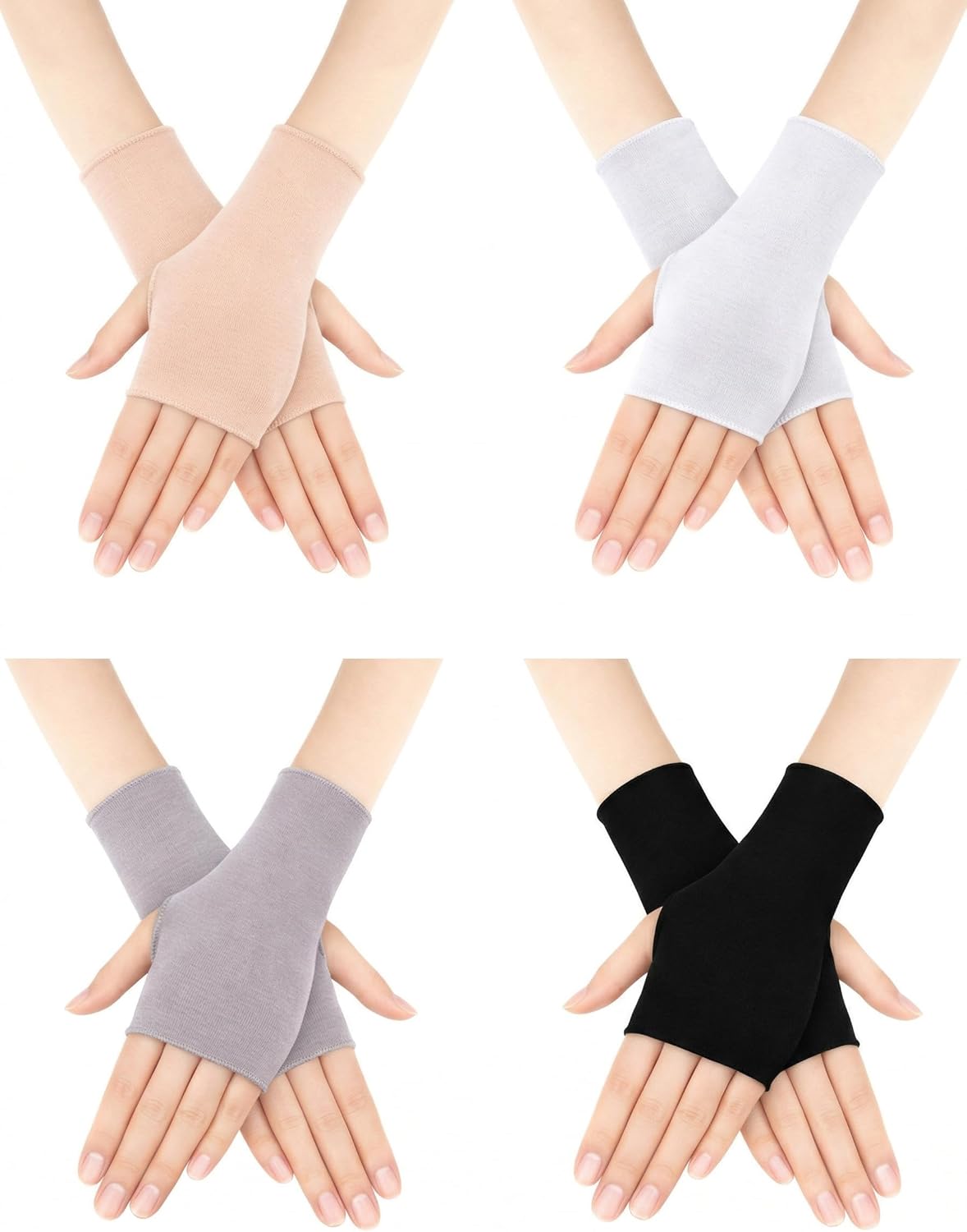1 pair of sun protection glove - Fingerless Glove Knit avaliação e preço
