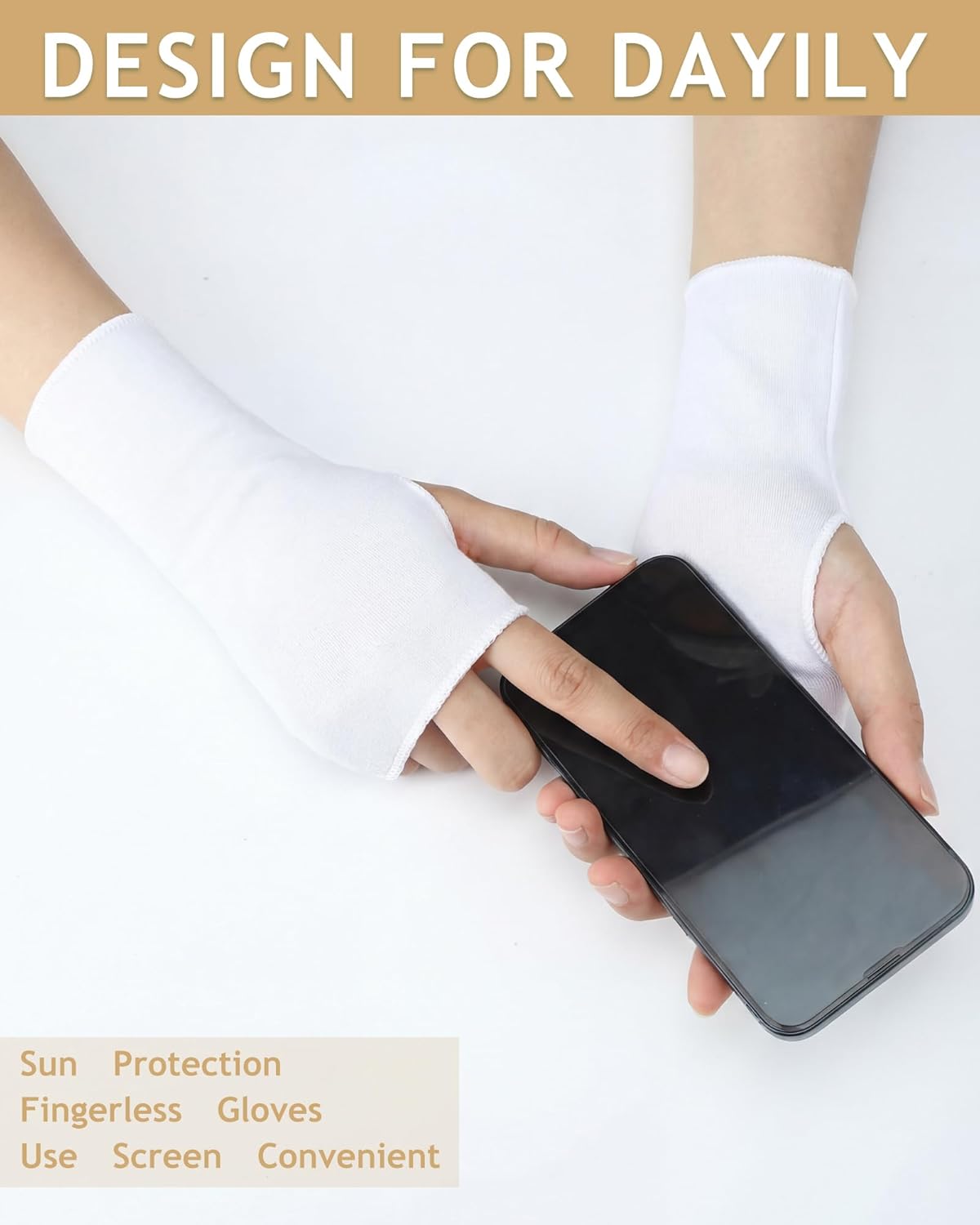 1 pair of sun protection glove - Fingerless Glove Knit avaliação e preço