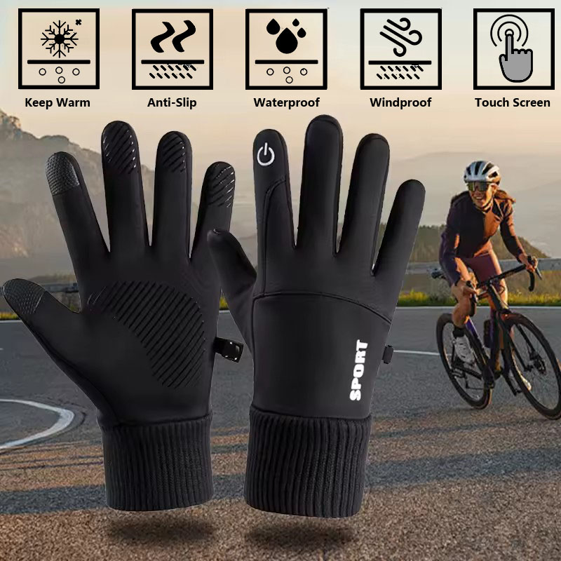 Black Winter Warm Full Fingers - Ski Glove Waterproof avaliação e preço