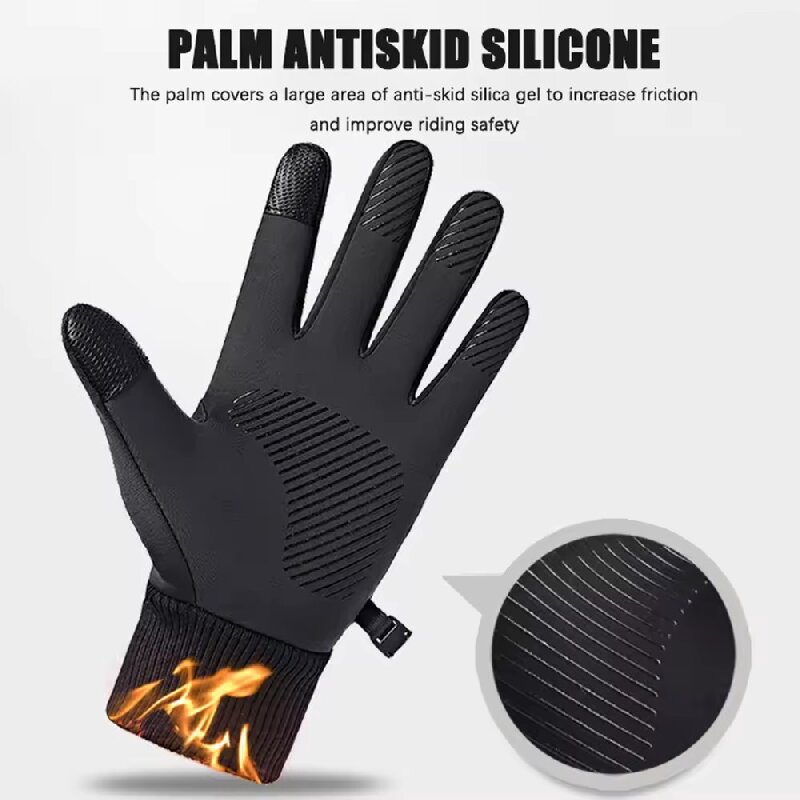 Black Winter Warm Full Fingers - Ski Glove Waterproof avaliação e preço