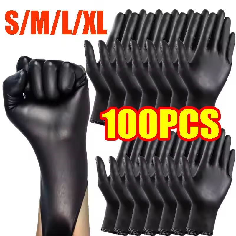 100/50/20PCS Black Nitrile Glo - Nitrile Mechanic Glove avaliação e preço
