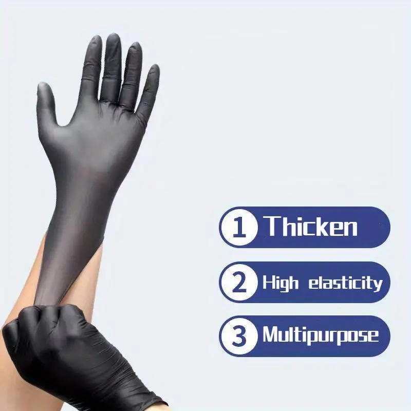 100/50/20PCS Black Nitrile Glo - Nitrile Mechanic Glove avaliação e preço