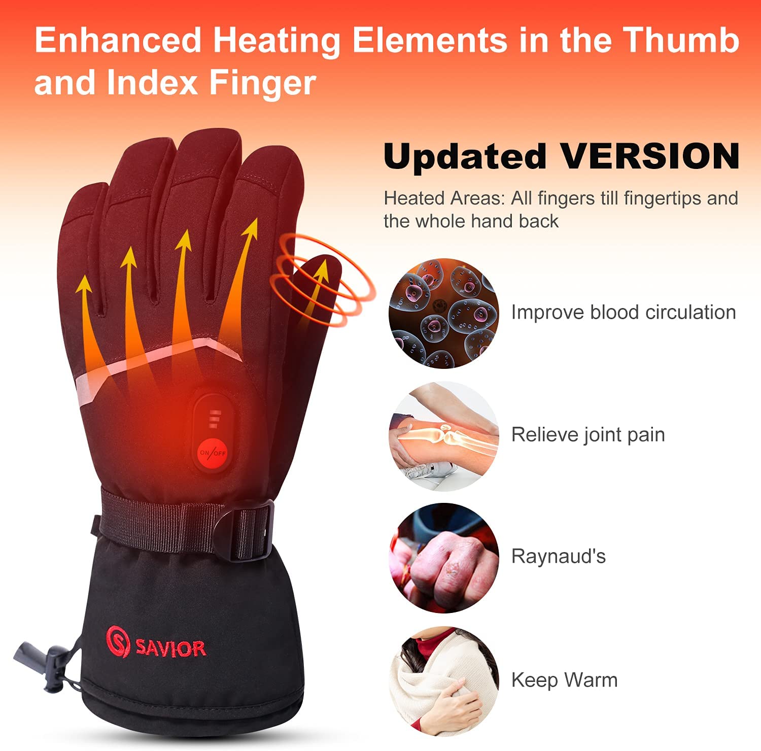 SNOW DEER Winter Heated Gloves - Ski Glove Waterproof avaliação e preço